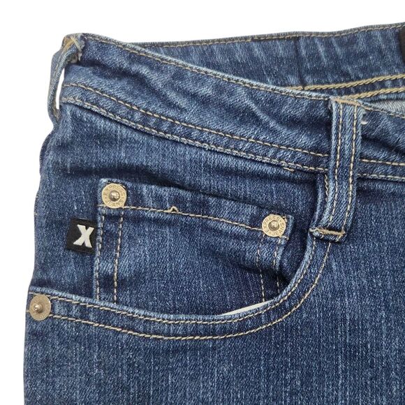 Express Fashion Stretch Denim Blue Jeans Fit And Flare Size 5/6R 28in Inseam - Picture 6 of 12
